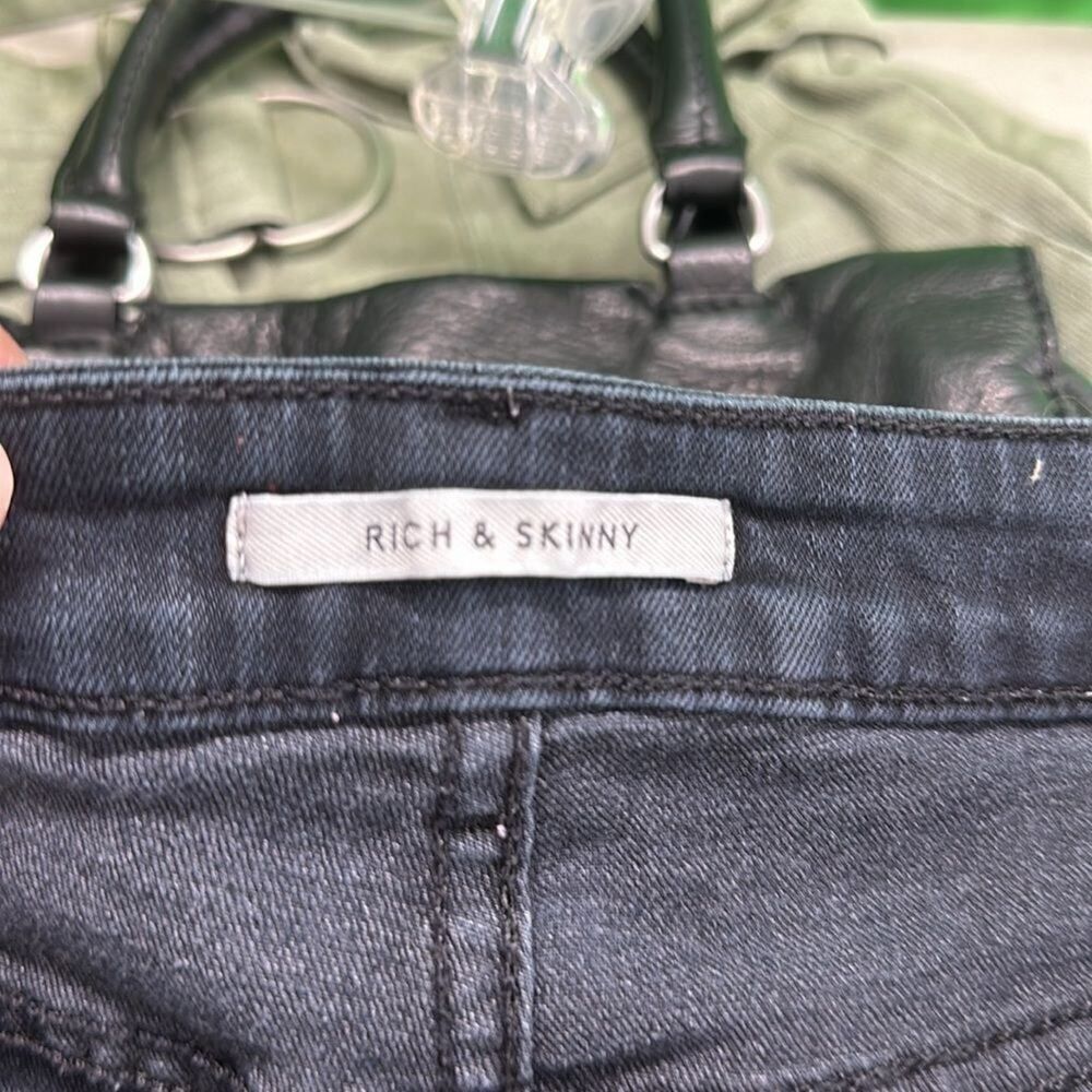 Rich & Skinny Black Straight Leg Jeans Size 29